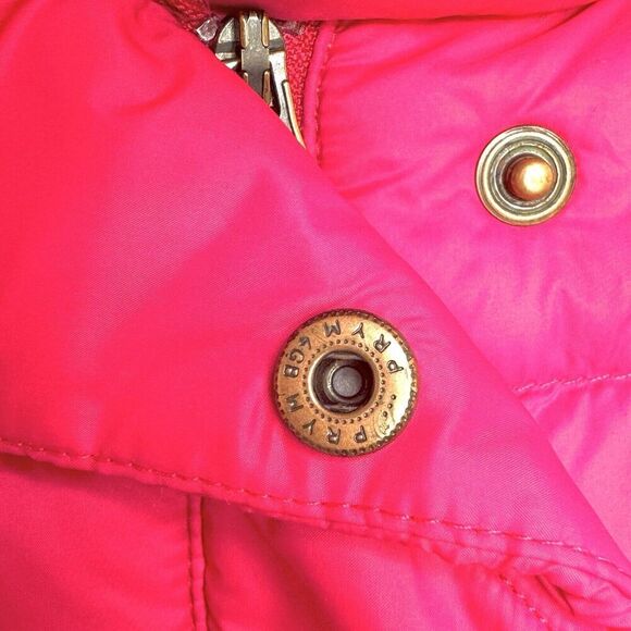 Lands' End Down Puffer Jacket Sz XS 2-4 Hot Pink Packable Cropped Pockets - Picture 9 of 12